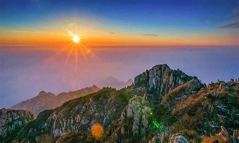 Mount Tai Şafağını Selamlayan Muhteşem Bir Manzara!